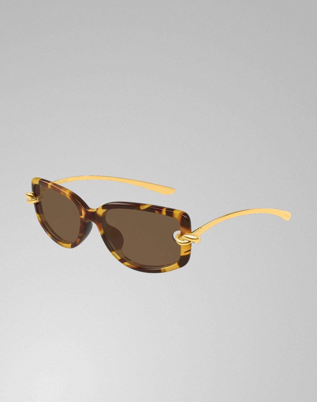 Bottega Veneta BV1440SA-002 – Lunettes de soleil rectangulaire havane (XL)