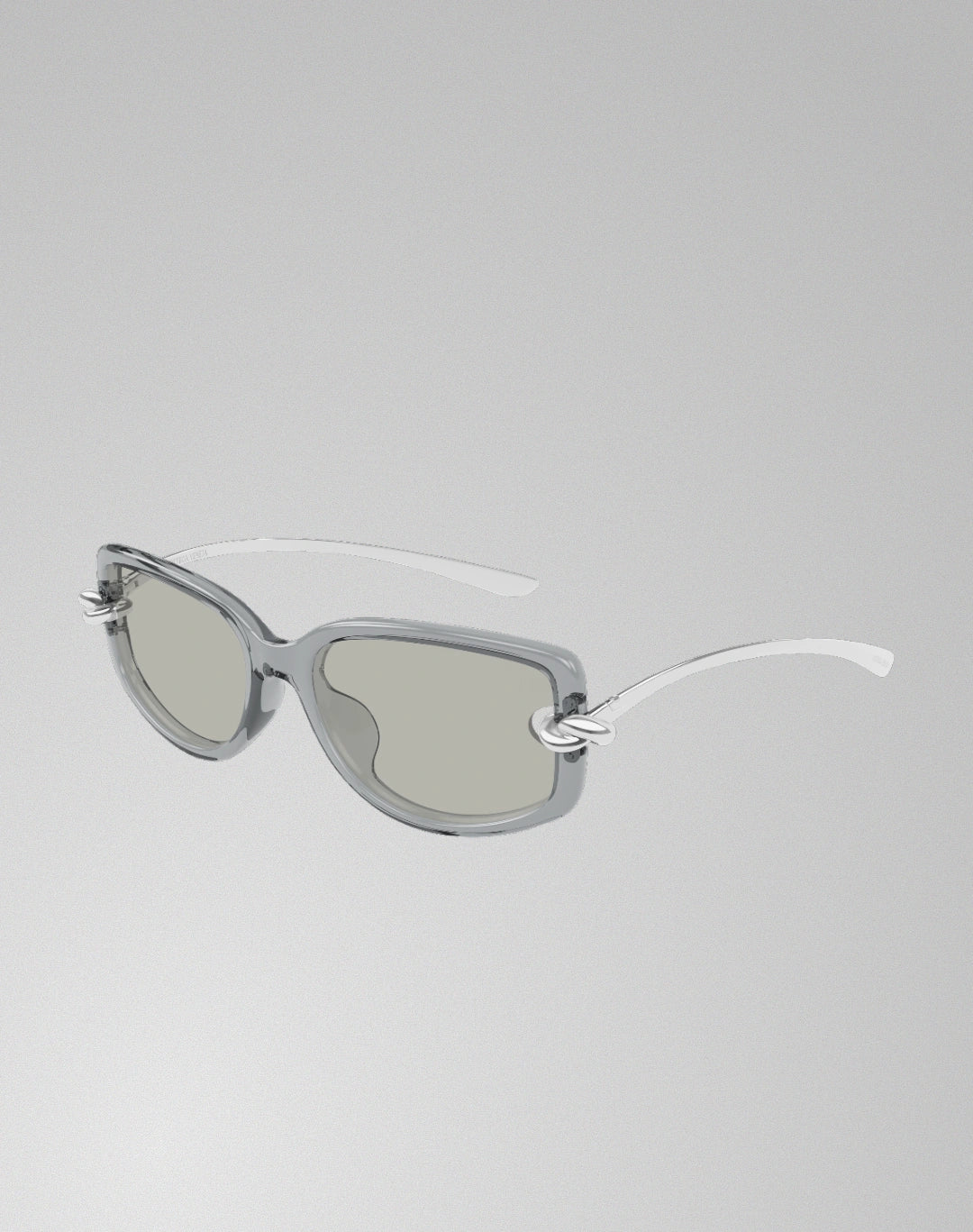 Bottega Veneta BV1440SA-004 – Lunettes de soleil rectangulaire gris (XL)