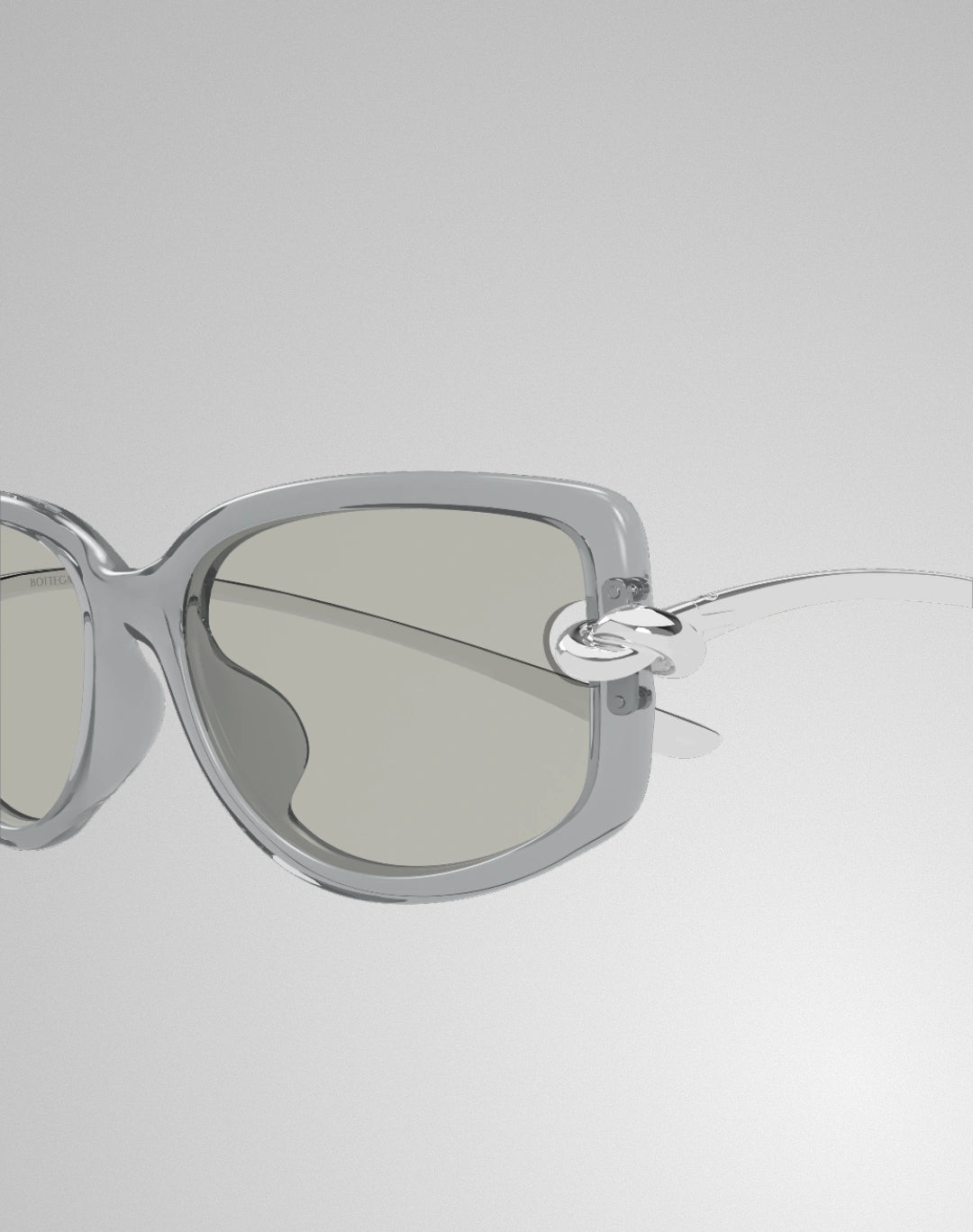 Bottega Veneta BV1440SA-004 – Lunettes de soleil rectangulaire gris (XL)