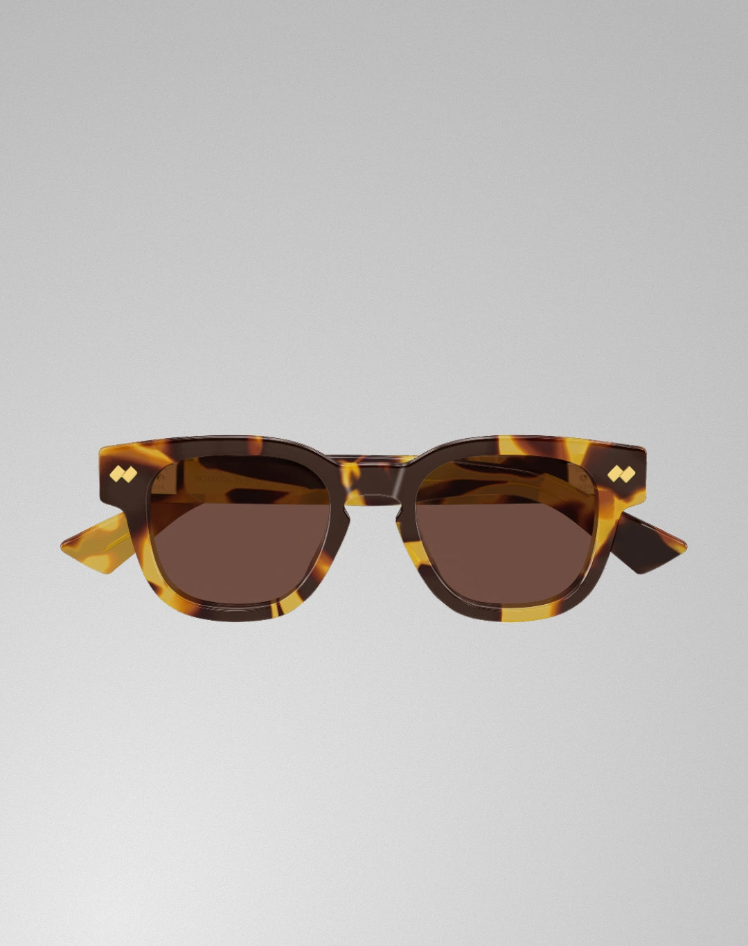 Bottega Veneta BV1441S-002 – Lunettes de soleil rectangulaire havane (S)