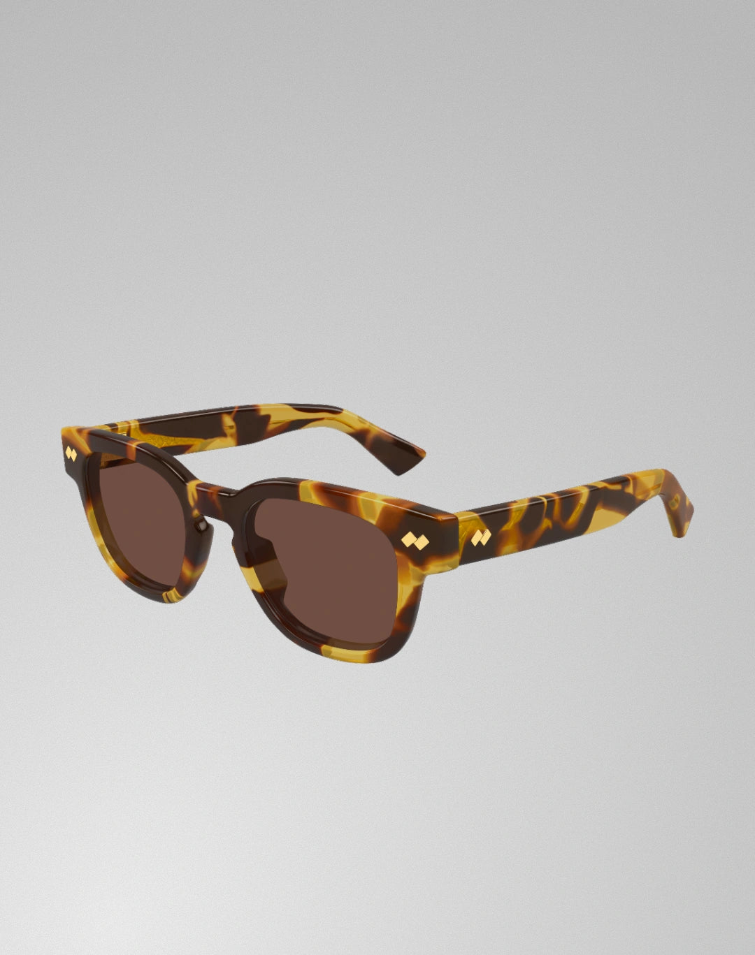 Bottega Veneta BV1441S-002 – Lunettes de soleil rectangulaire havane (S)