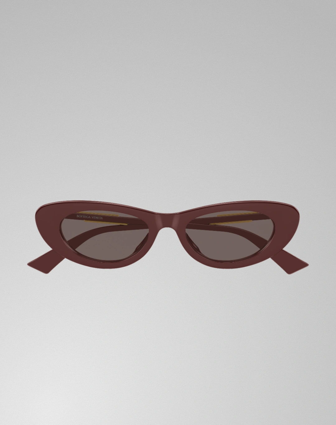 Bottega Veneta BV1447S-003 – Lunettes de soleil ovale bordeaux (S)