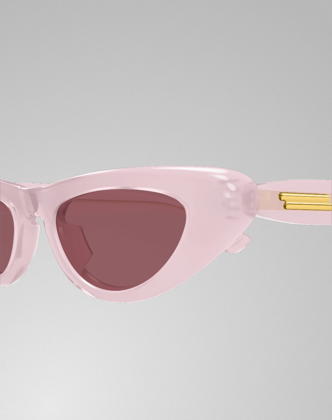 Bottega Veneta BV1450S-004 – Lunettes de soleil œil de chat rose (M)