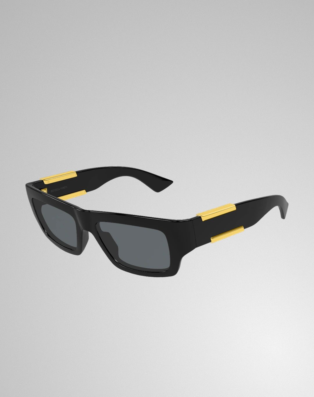 Bottega Veneta BV1452S-001 – Lunettes de soleil rectangulaire noir (M)