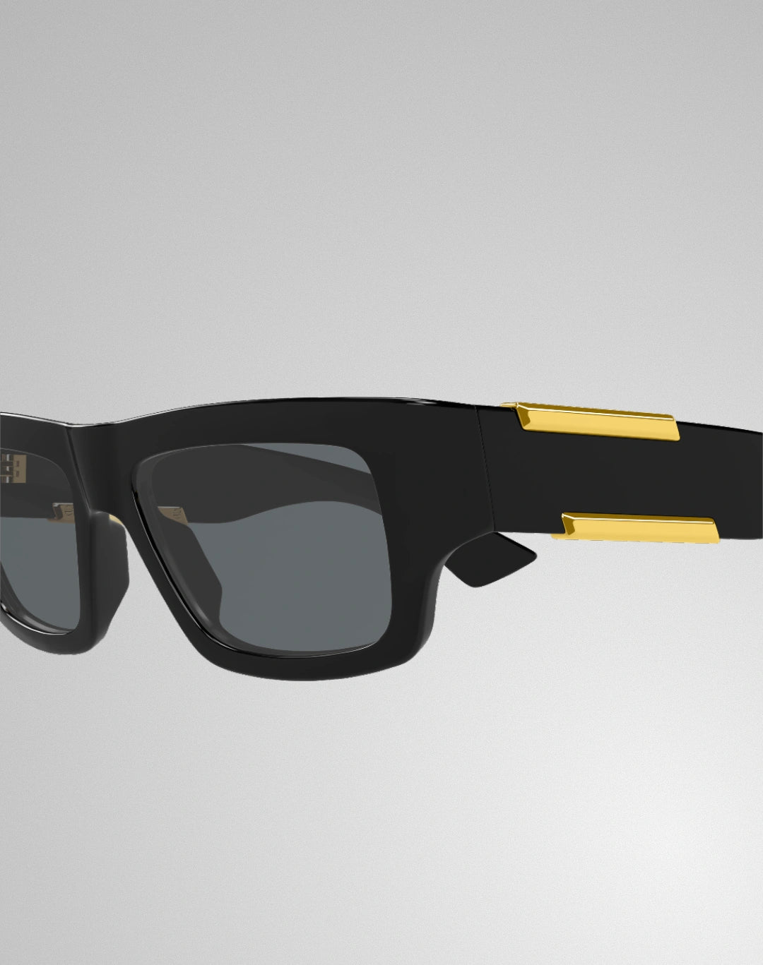 Bottega Veneta BV1452S-001 – Lunettes de soleil rectangulaire noir (M)