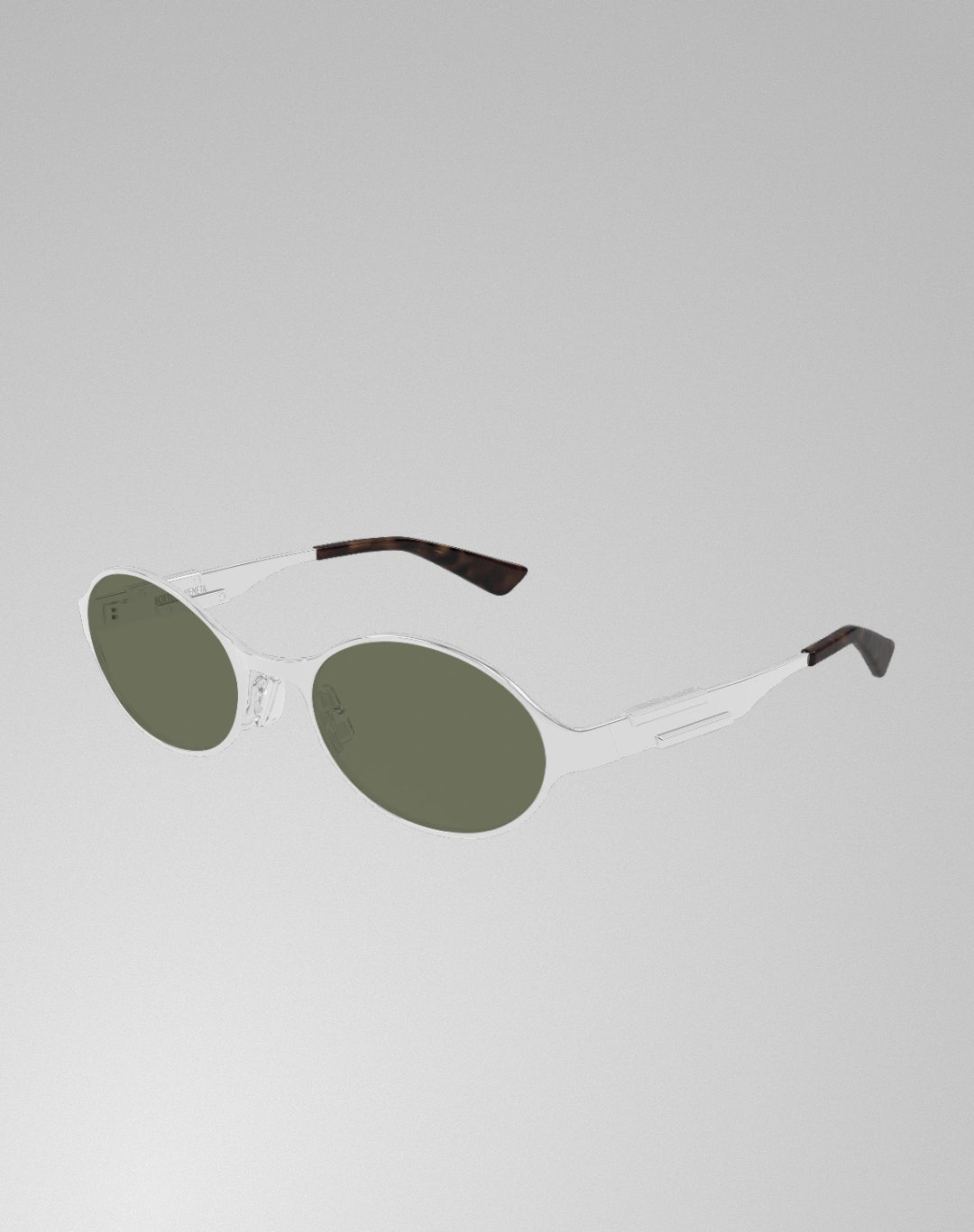 Bottega Veneta BV1456S-002 – Lunettes de soleil ovale argent (L)