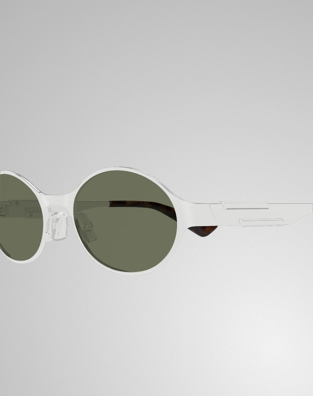 Bottega Veneta BV1456S-002 – Lunettes de soleil ovale argent (L)