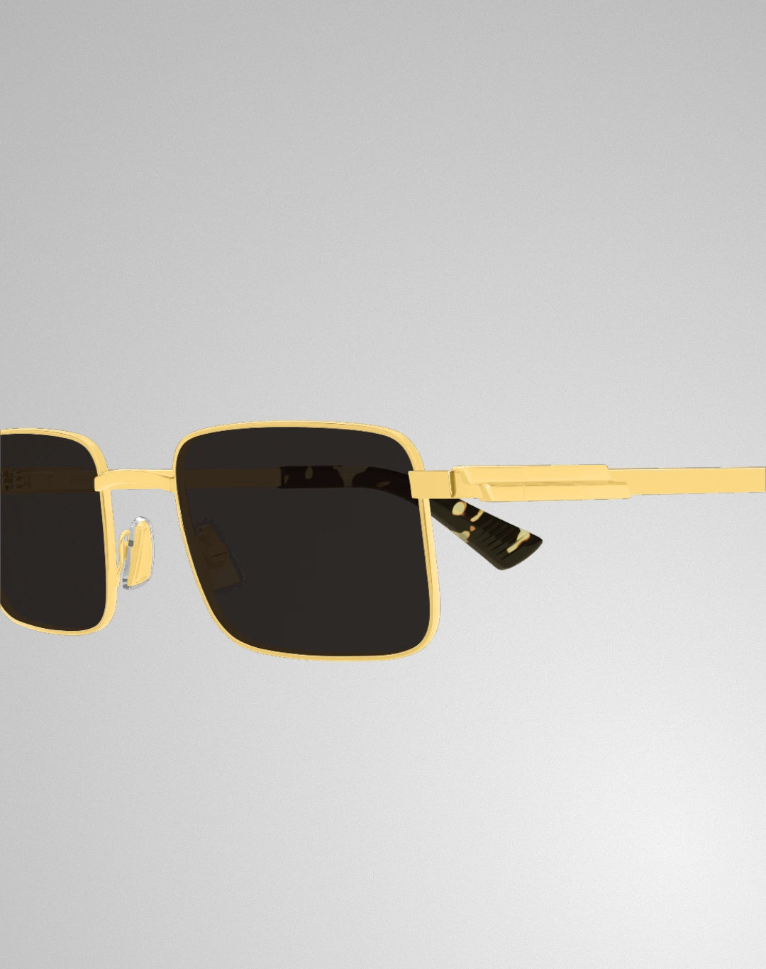Bottega Veneta BV1469S-001 – Lunettes de soleil rectangulaire or (L)