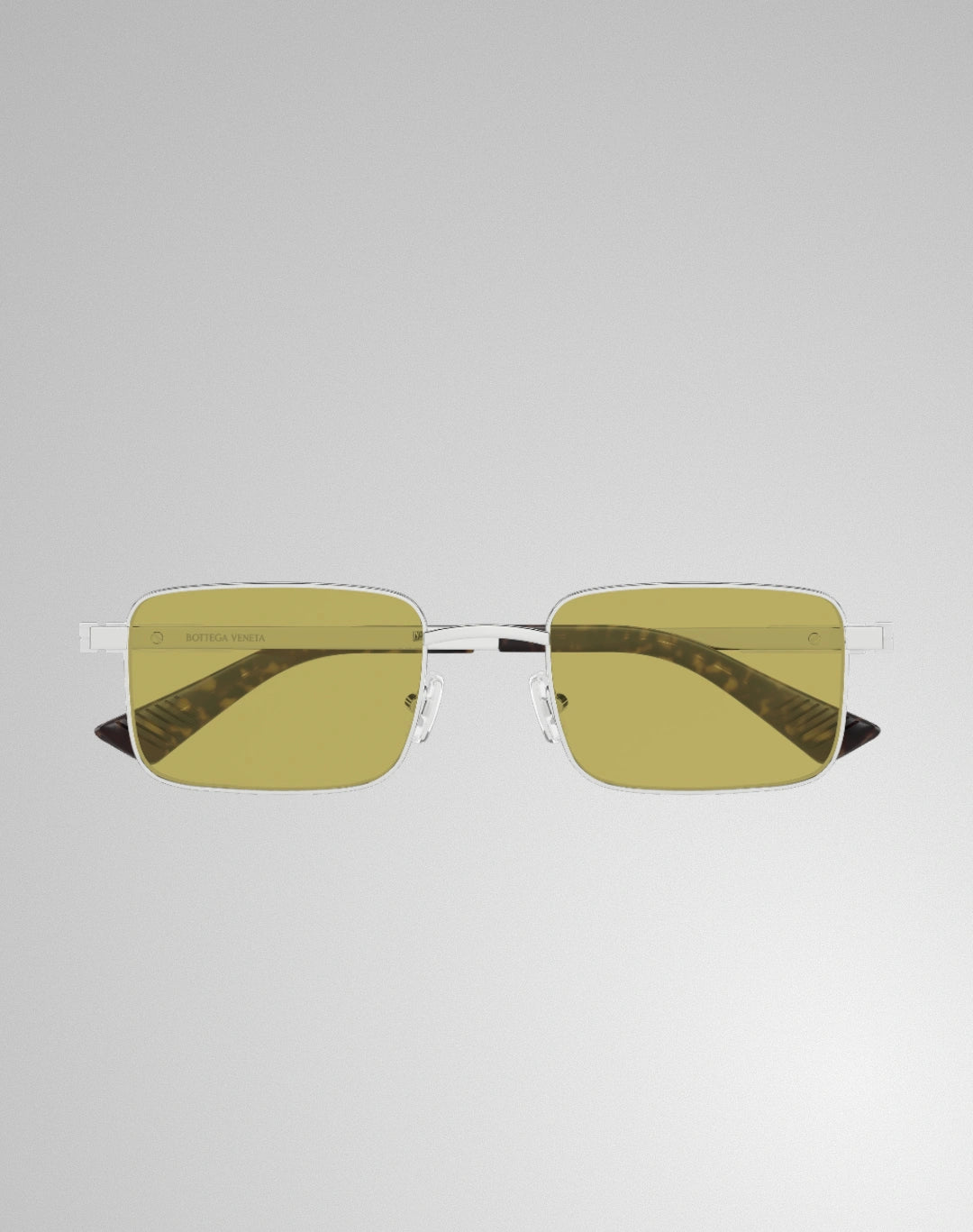 Bottega Veneta BV1469S-003 – Lunettes de soleil rectangulaire argent (L)