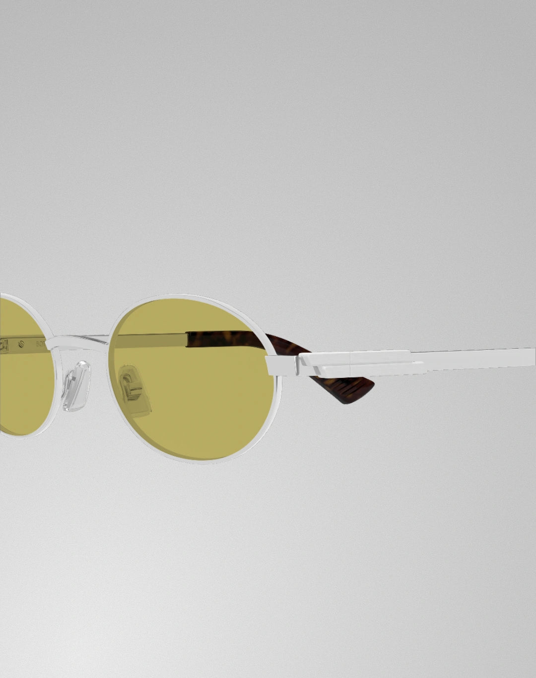 Bottega Veneta BV1470S-003 – Lunettes de soleil ovale argent (M)