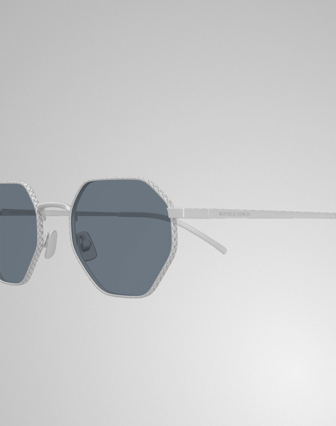 Bottega Veneta BV1471S-004 – Lunettes de soleil géométrique argent (M)