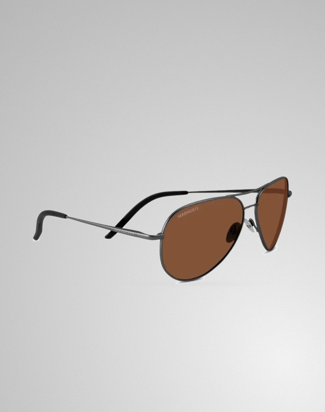 Serengeti Carrara 8297 – Lunettes de soleil pilote gunmetal brillant