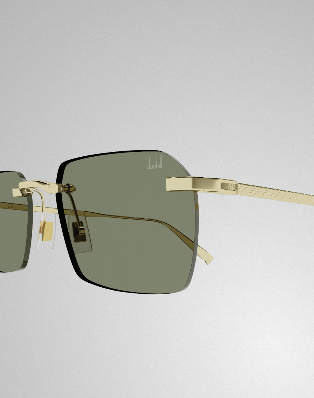 Dunhill DU0061S-002 – Lunettes de soleil rectangulaire or (XL)