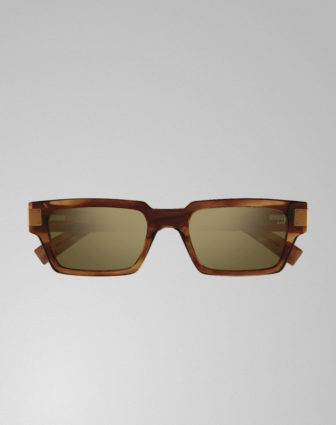 Dunhill DU0079S-003 – Lunettes de soleil rectangulaire havane clair (L)