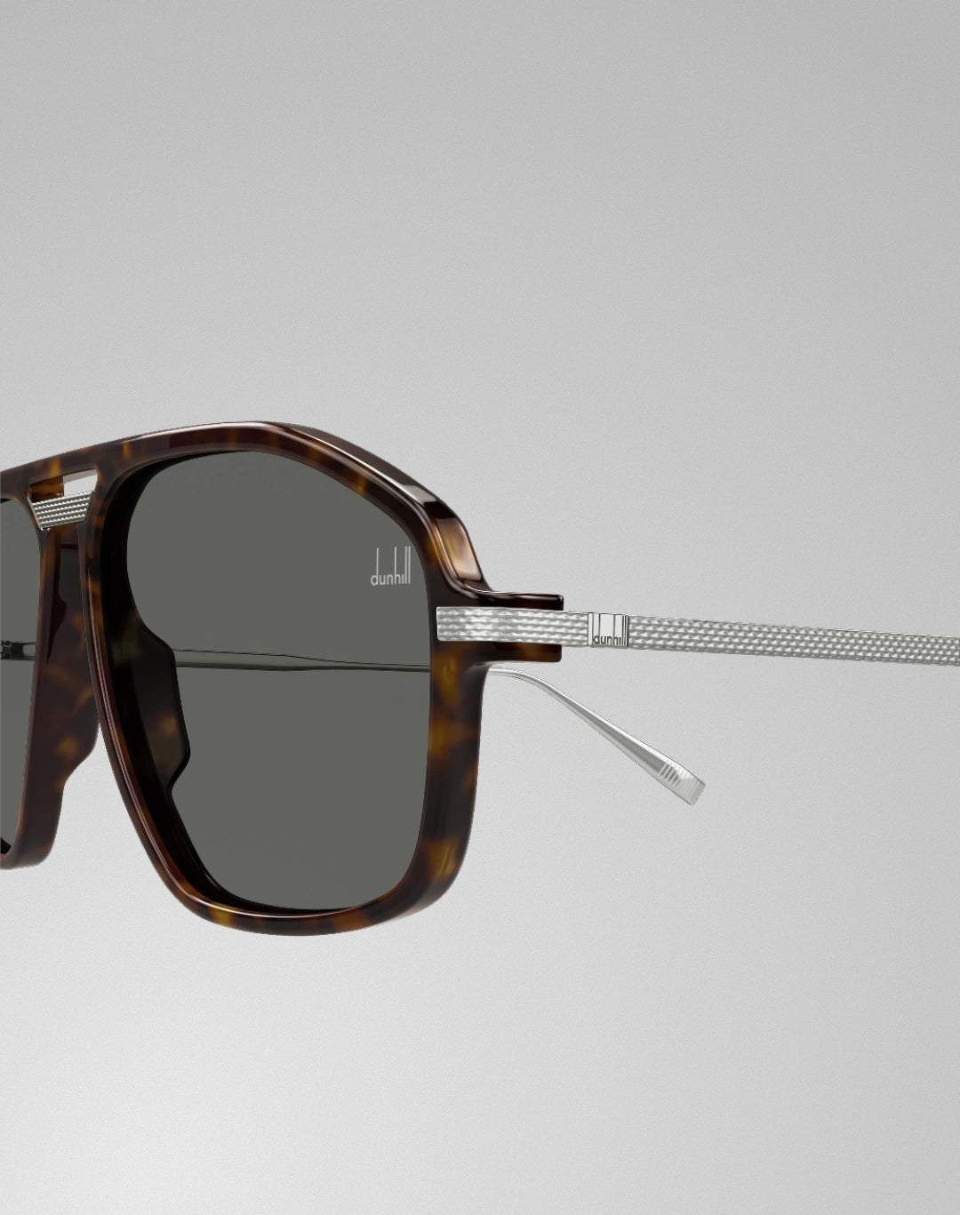 Dunhill DU0120S-002 – Lunettes de soleil pilote carrée havane (XL)