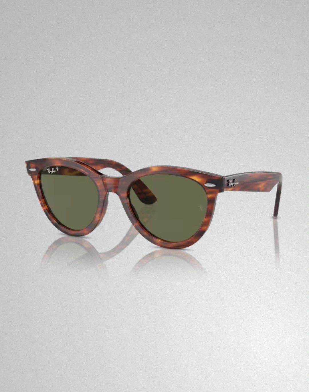 Ray-Ban RB2241-95458 – Lunettes de soleil ronde rayé havana