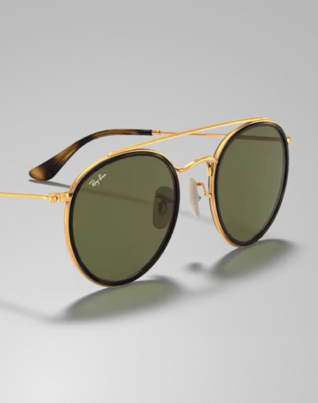 Ray-Ban RB3647N-001 – Lunettes de soleil Rond doré arista