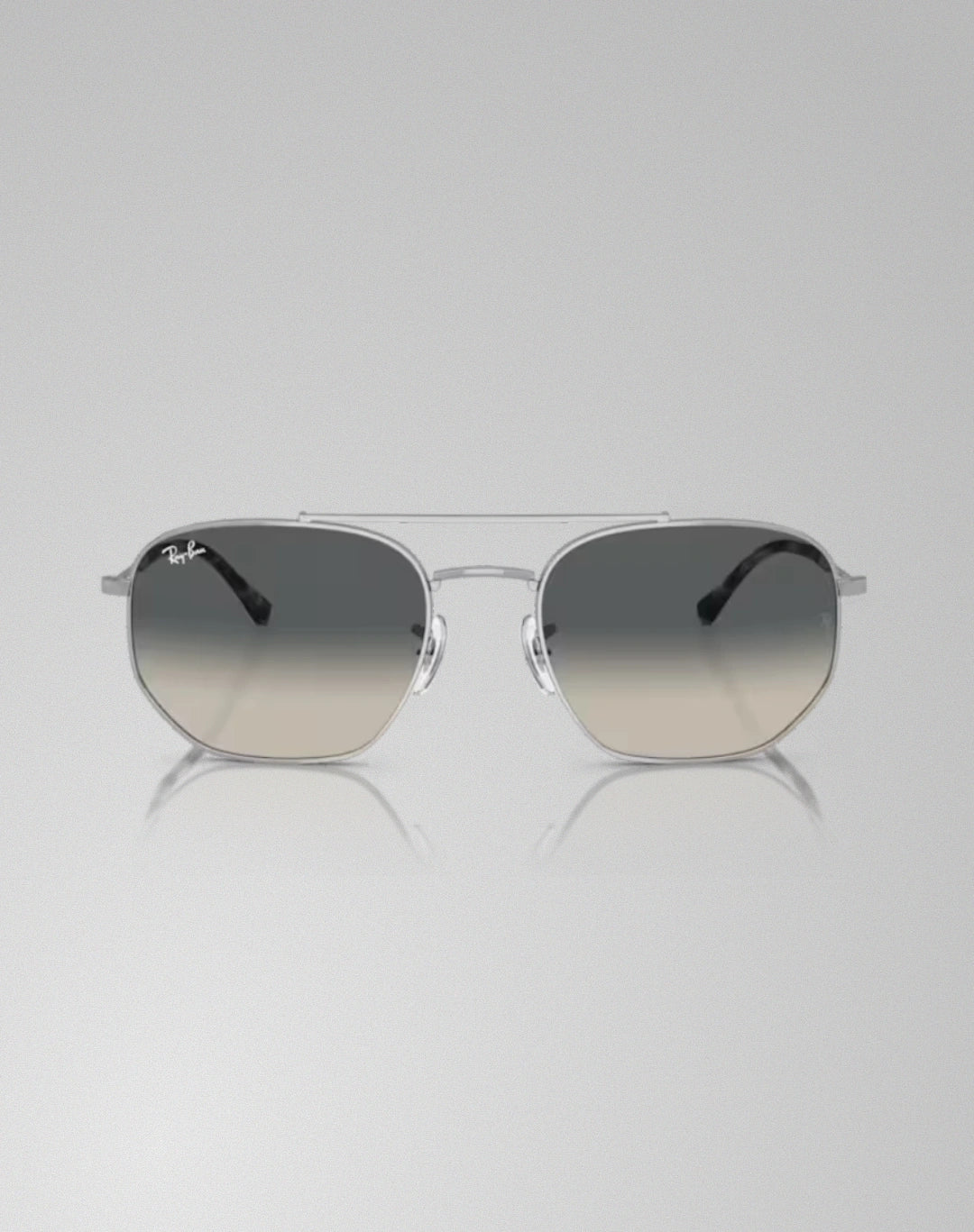 Ray-Ban RB3707-00371 – Lunettes de soleil irrégulier argent