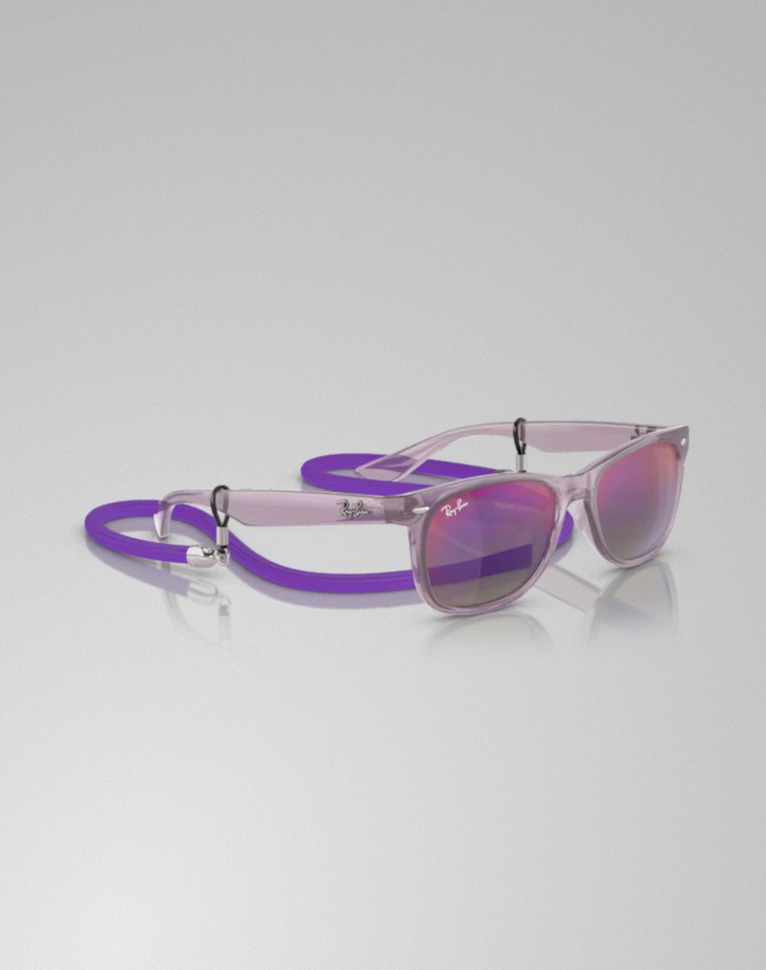 Ray-Ban 0RJ9052S-7147B1 – Lunettes de soleil carré pourpre opalescent