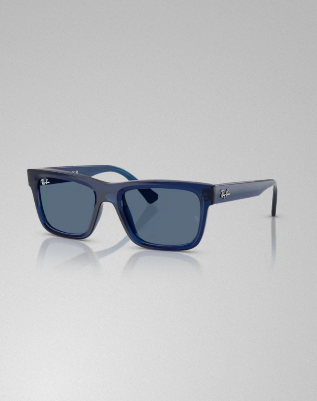 Ray-Ban RJ9196S-719080 – Lunettes de soleil rectangulaire transparent bleu