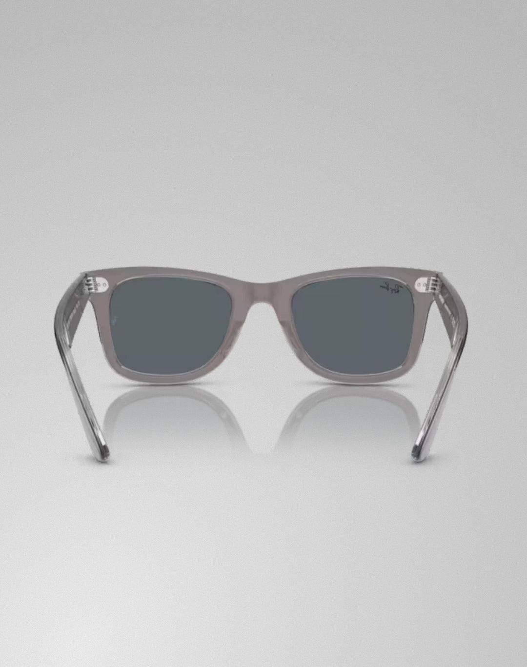 Ray-Ban 0RB2140-1355R5 – Lunettes de soleil carrée gris sur transparent