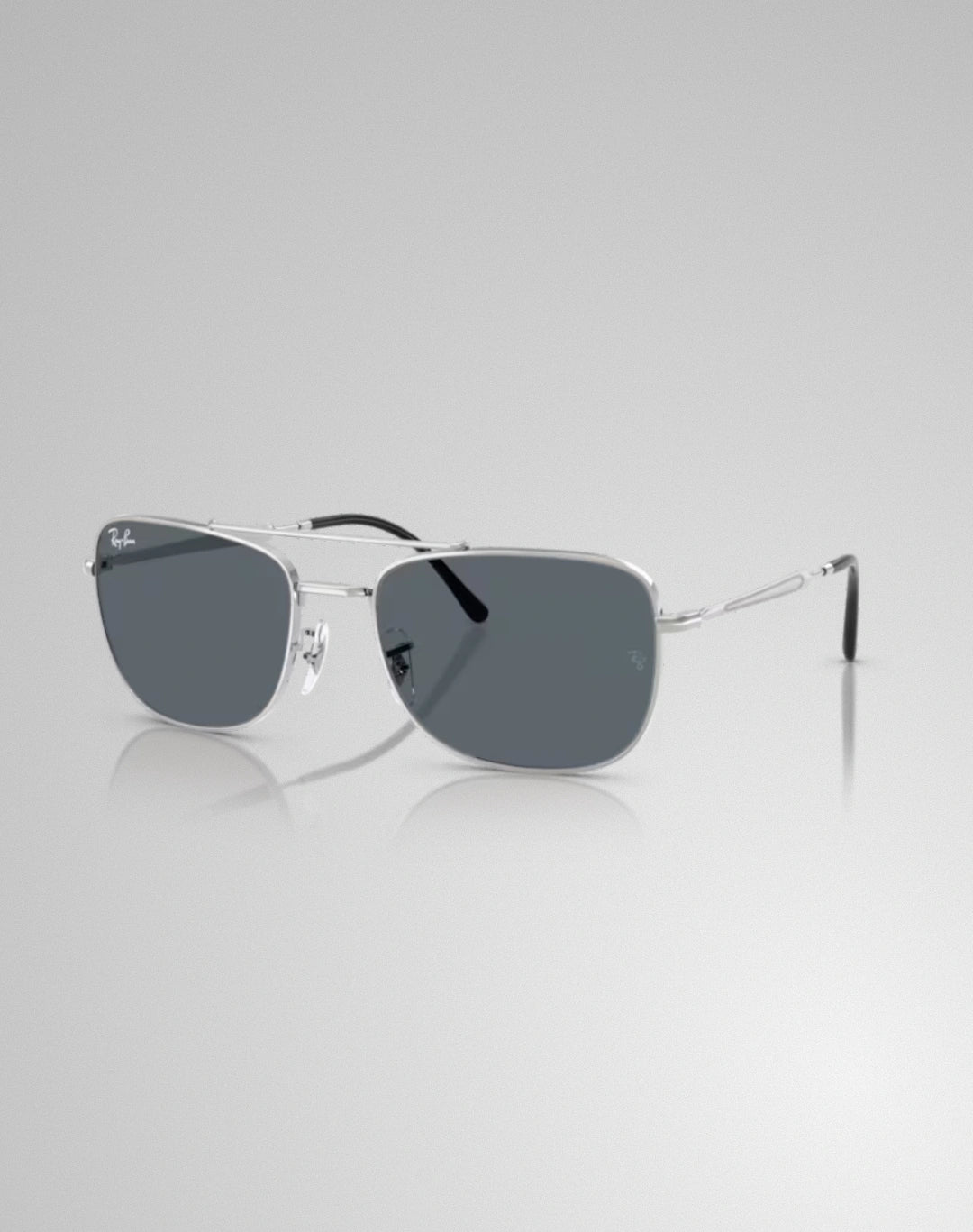 Ray-Ban 0RB3755-003R5 – Lunettes de soleil rectangulaire argent