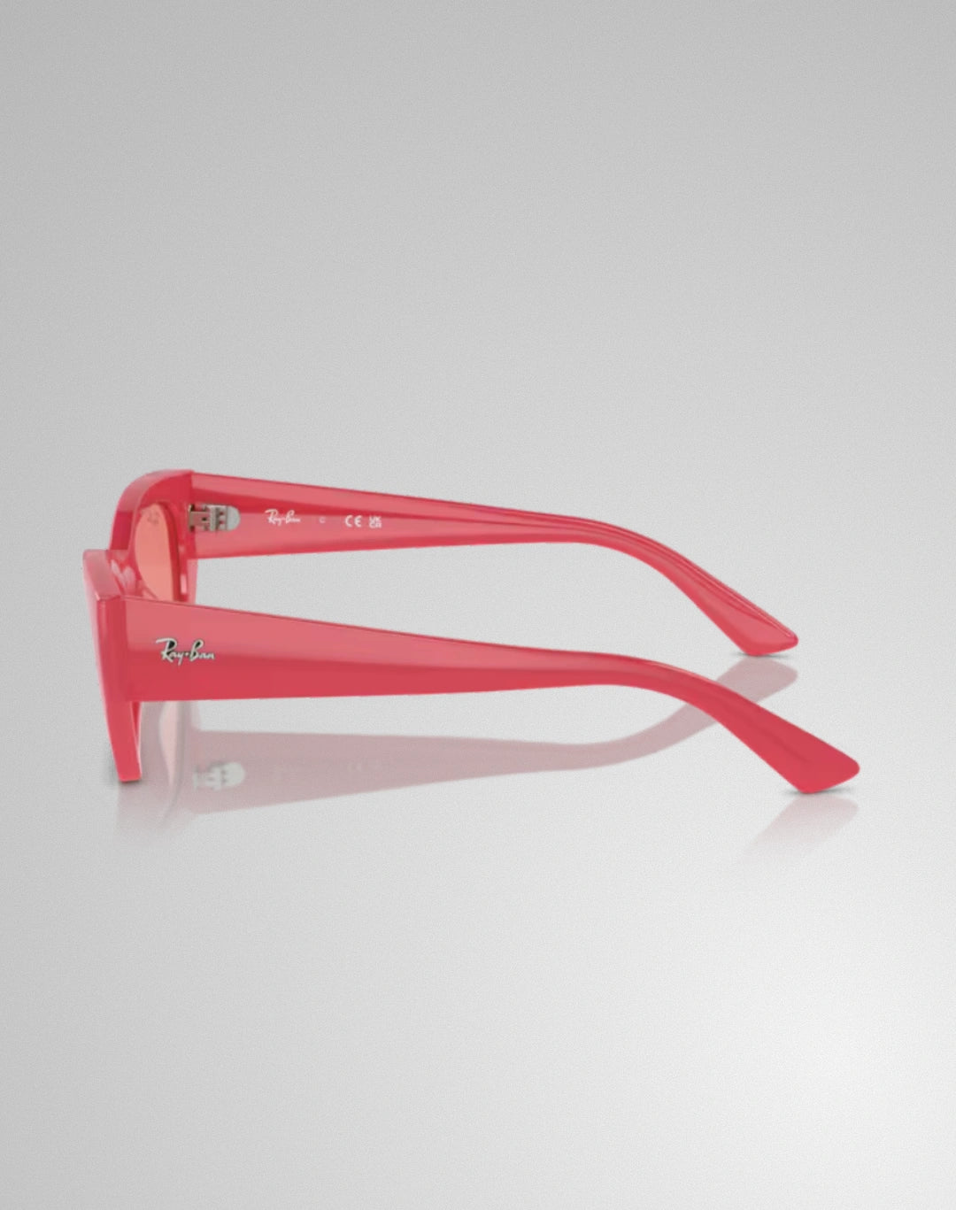 Ray-Ban 0RB4430-676084 – Lunettes de soleil irrégulier rouge cerise