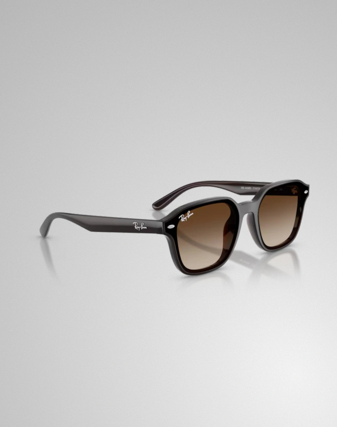 Ray-Ban 0RB4458D-71413 – Lunettes de soleil carré marron foncé transparent