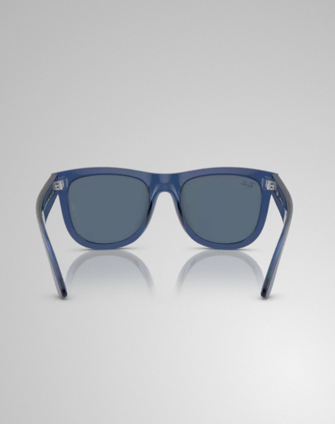 Ray-Ban 0RB0502S-67083A – Lunettes de soleil carré bleu marine transparent