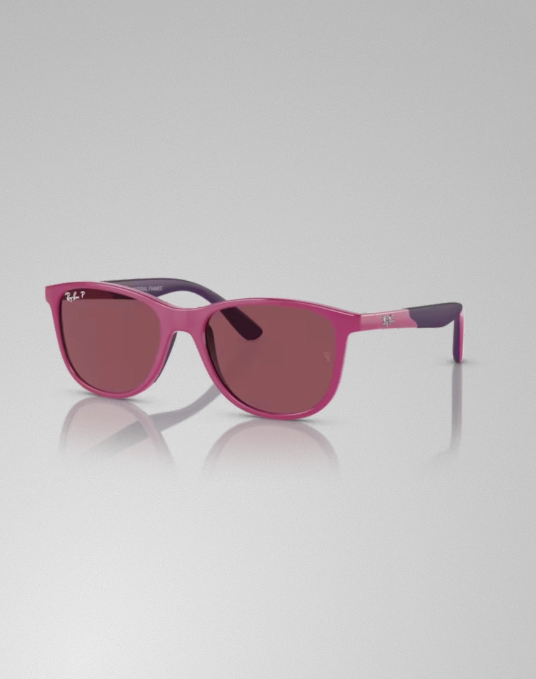 Ray-Ban 0RJ9077S-71495Q – Lunettes de soleil carré fuchsia sur violet