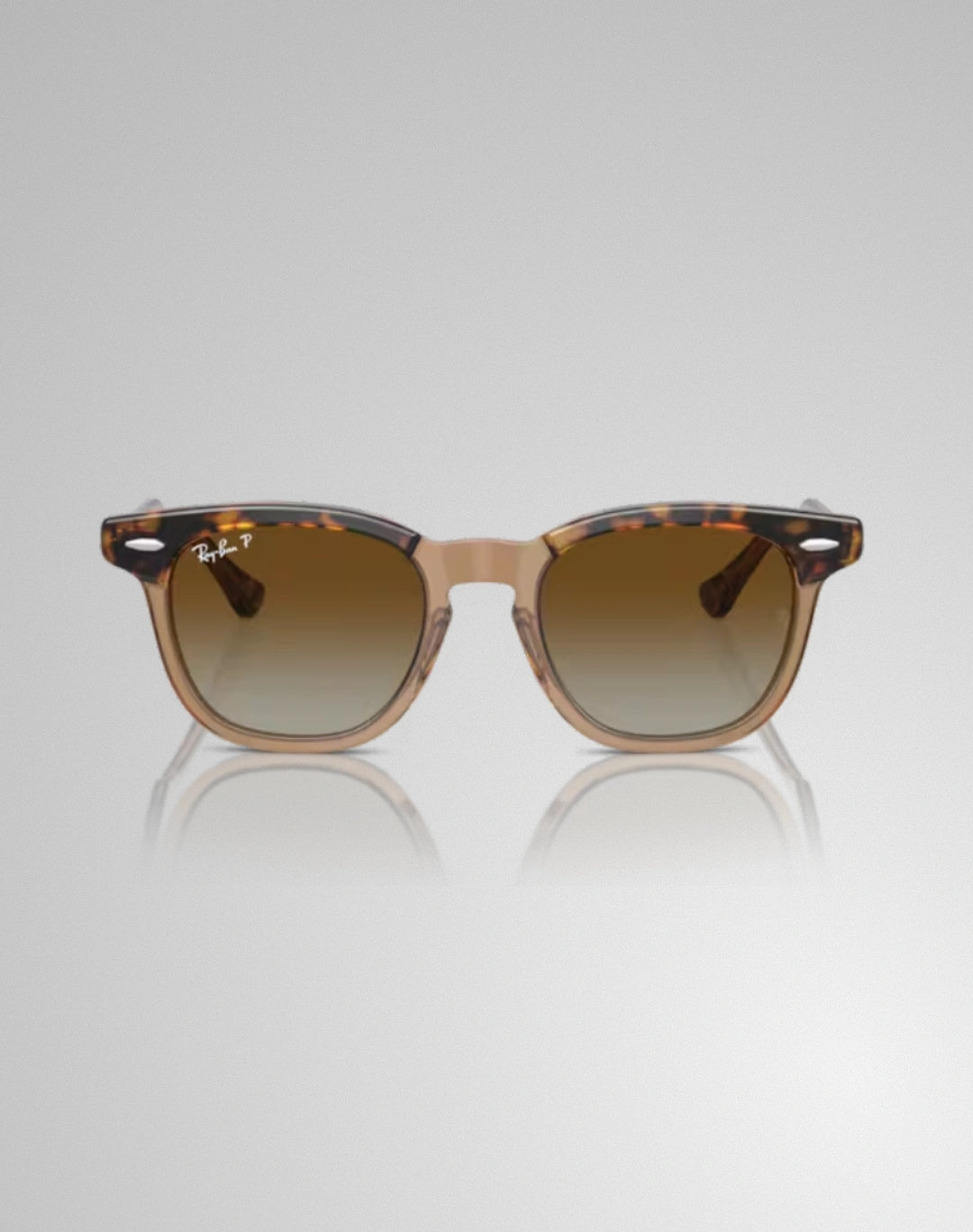 Ray-Ban 0RJ9098S-7152T5 – Lunettes de soleil carré havana sur transparent