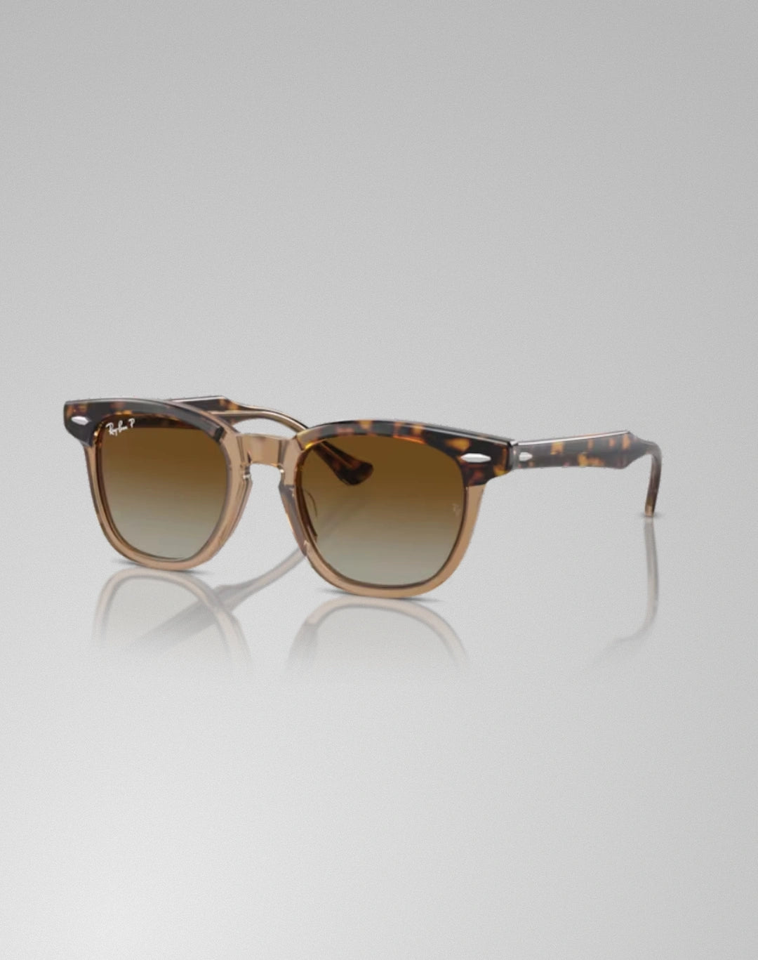 Ray-Ban 0RJ9098S-7152T5 – Lunettes de soleil carré havana sur transparent