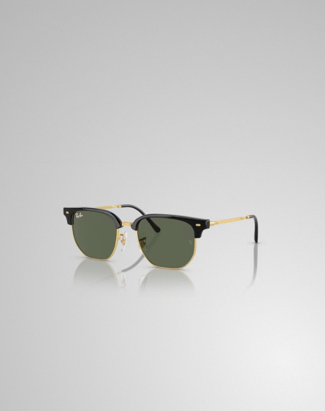 Ray-Ban 0RJ9116S-10071 – Lunettes de soleil irrégulier noir sur or