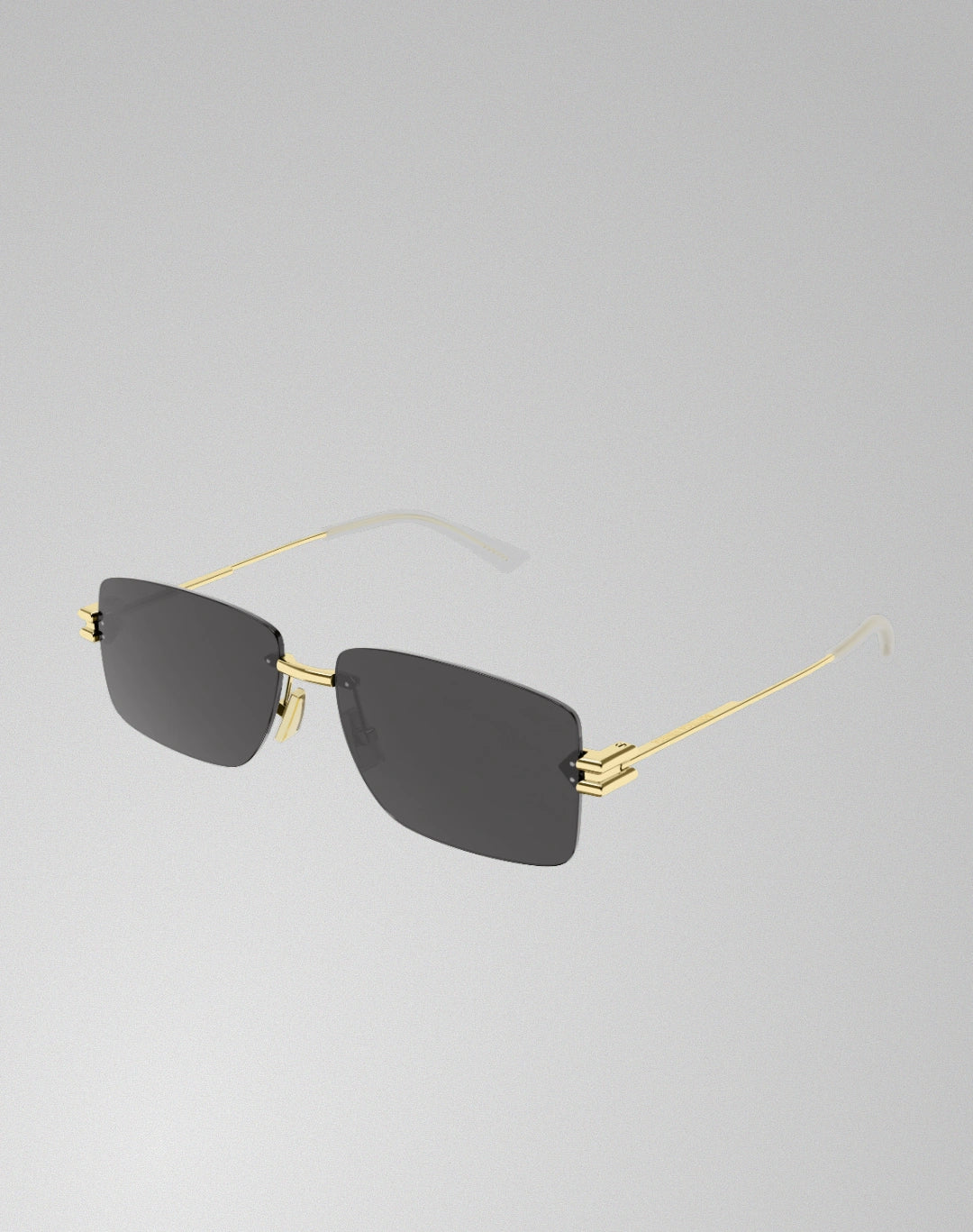 Bottega Veneta BV1126S-002 – Lunettes de soleil rectangulaire or (L)