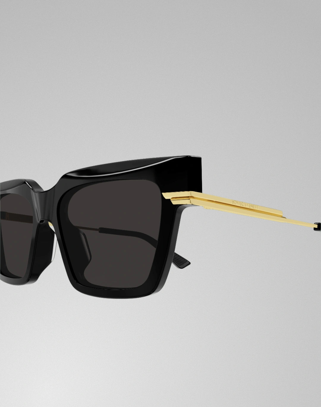 Bottega Veneta BV1242S-001 – Lunettes de soleil rectangulaire noir (L)