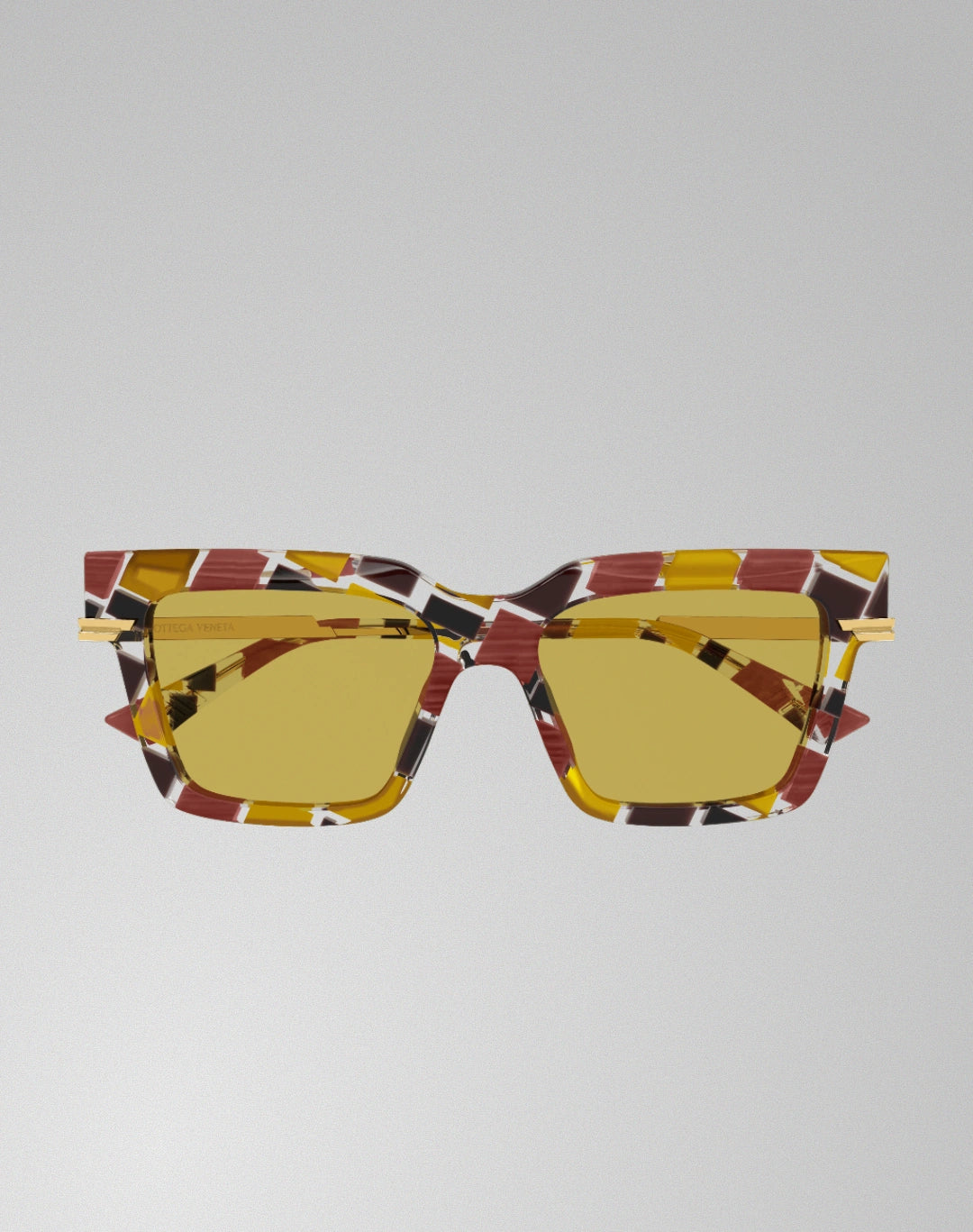 Bottega Veneta BV1242S-005 – Lunettes de soleil rectangulaire multicolore (L)
