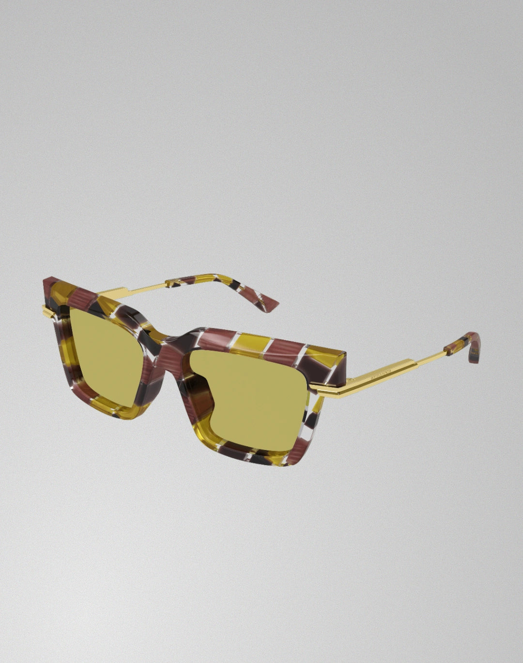 Bottega Veneta BV1242S-005 – Lunettes de soleil rectangulaire multicolore (L)
