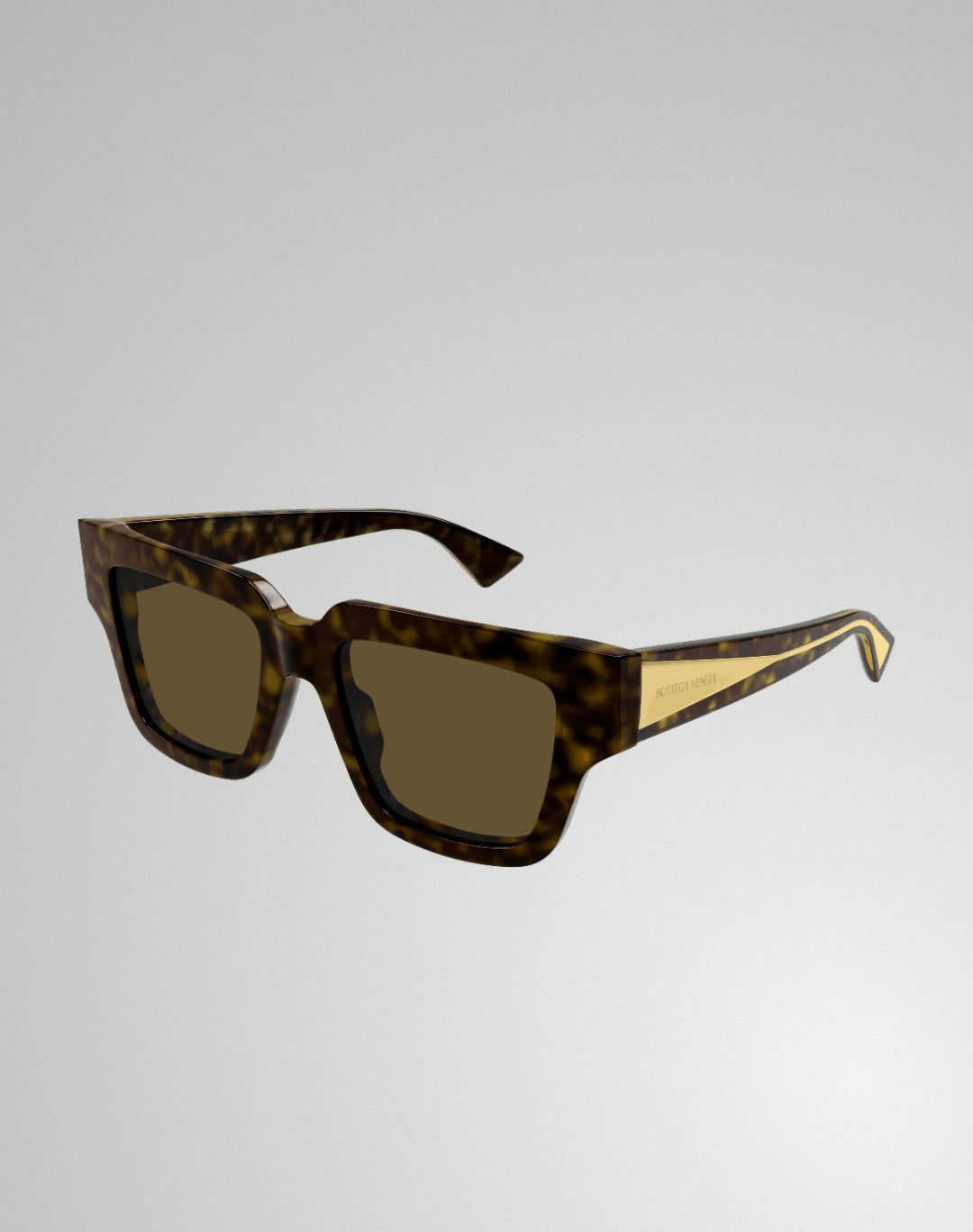 Bottega Veneta BV1276S-002 – Lunettes de soleil rectangulaire Havana (M)