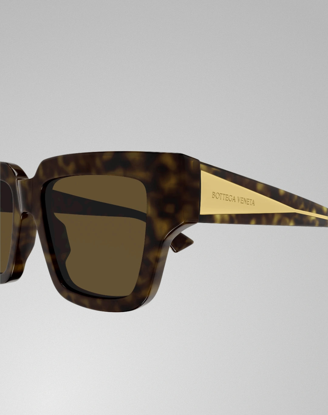 Bottega Veneta BV1276S-002 – Lunettes de soleil rectangulaire Havana (M)