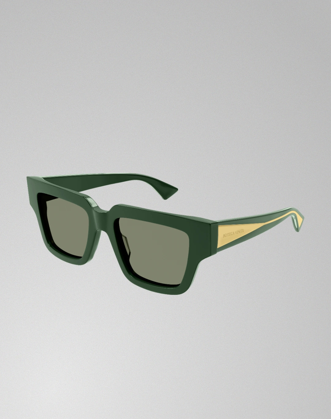 Bottega Veneta BV1276S-003 – Lunettes de soleil rectangulaire vert (M)