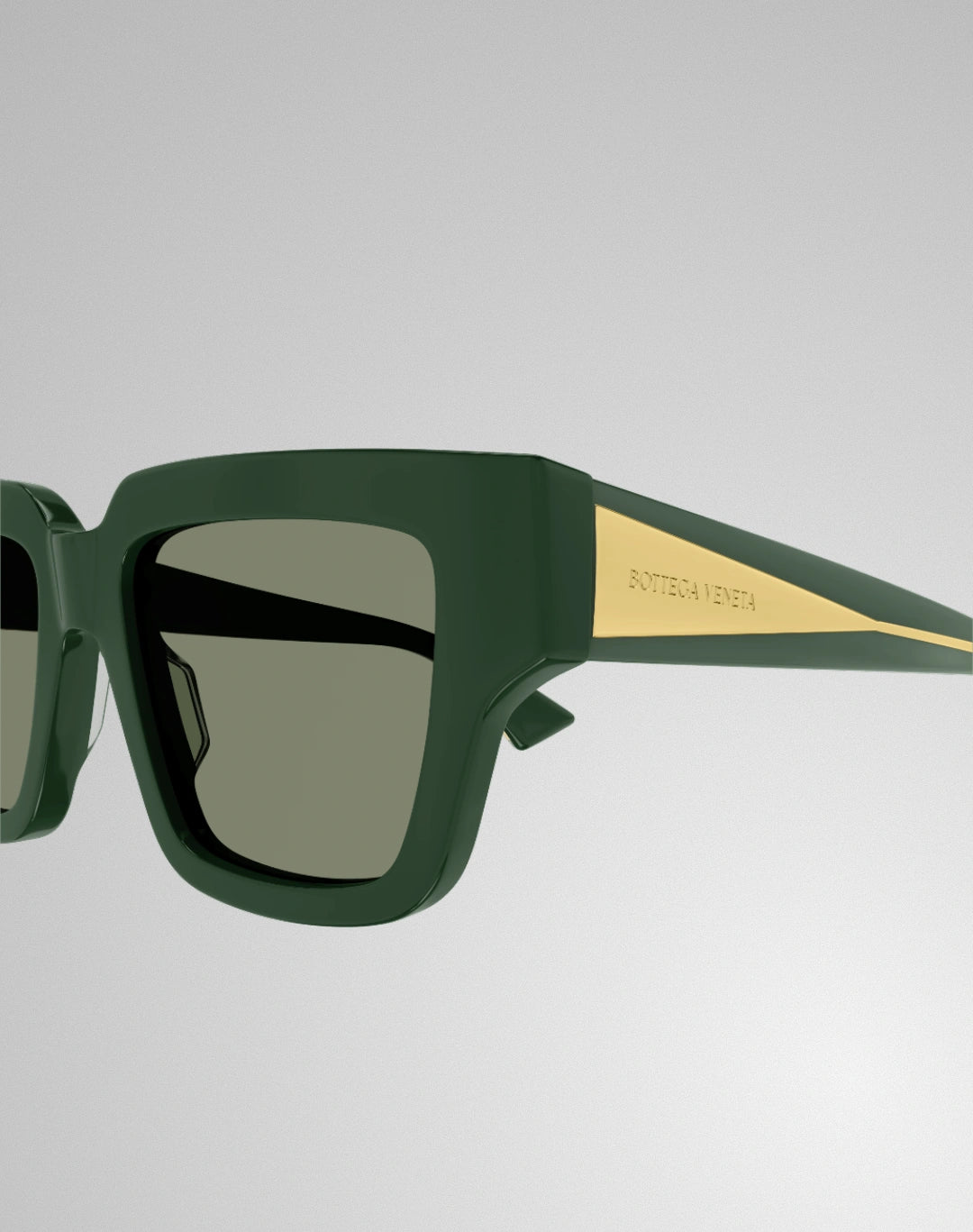 Bottega Veneta BV1276S-003 – Lunettes de soleil rectangulaire vert (M)