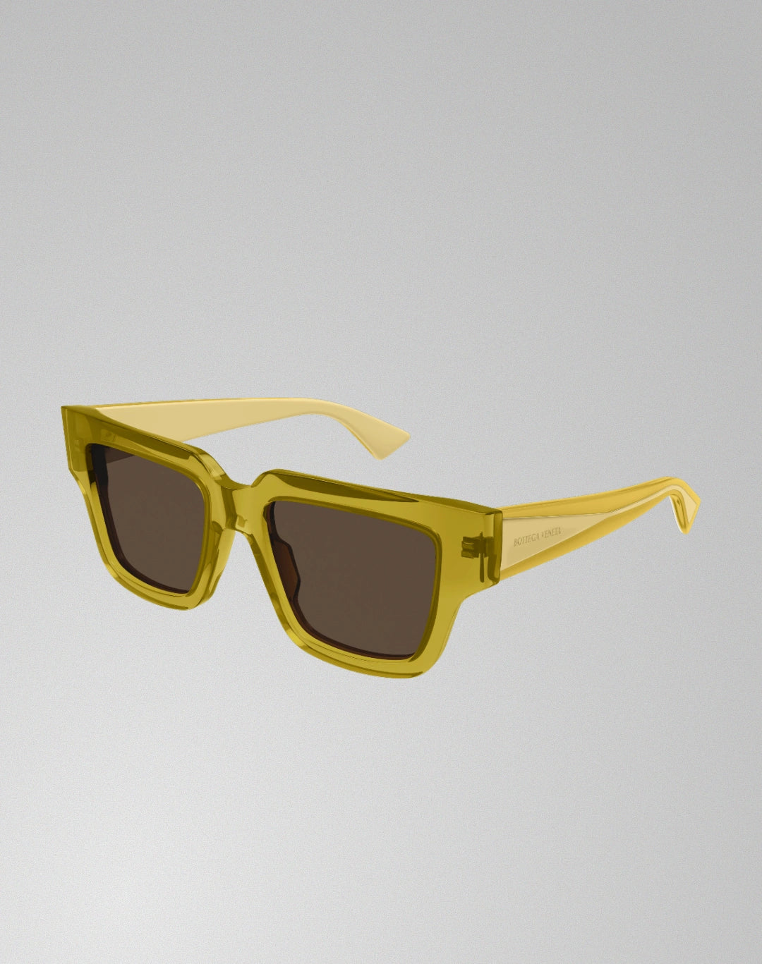 Bottega Veneta BV1276S-004 – Lunettes de soleil rectangulaire jaune (M)