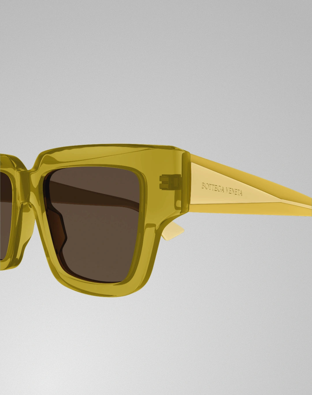 Bottega Veneta BV1276S-004 – Lunettes de soleil rectangulaire jaune (M)