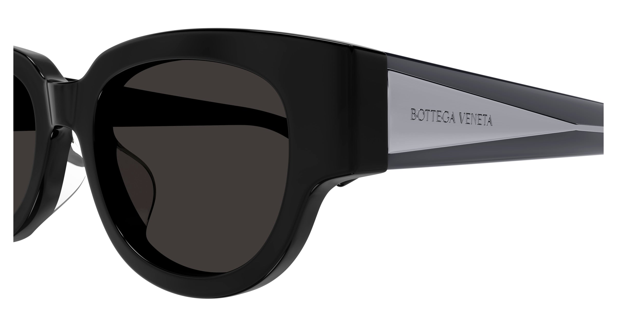 Bottega Veneta BV1278SA-001 – Lunettes de soleil œil-de-chat noir (M)