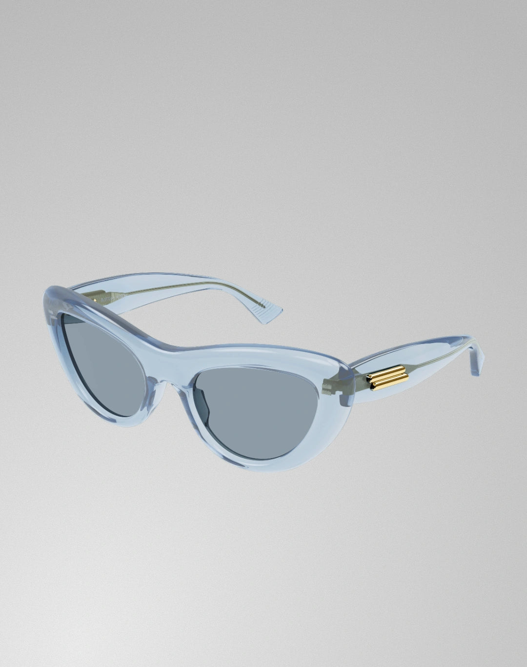 Bottega Veneta BV1282S-003 – Lunettes de soleil oeil-de-chat bleu clair (M)