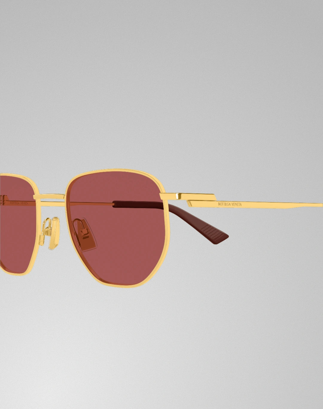 Bottega Veneta BV1301S-006 – Lunettes de soleil pantos or (M)