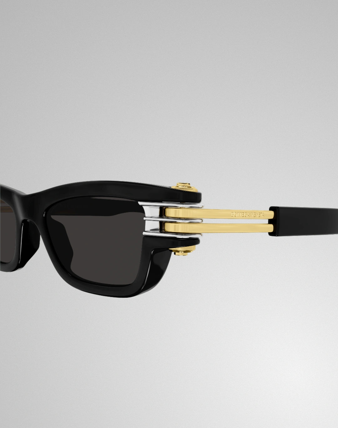 Bottega Veneta BV1308S-001 – Lunettes de soleil rectangulaire noir (L)