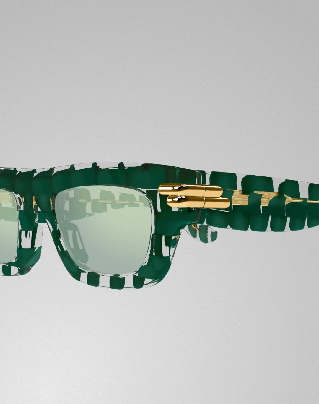 Bottega Veneta BV1321S-004 – Lunettes de soleil carrée vert (M)