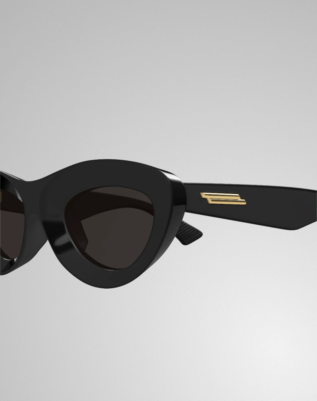 Bottega Veneta BV1325S-001 – Lunettes de soleil Œil-de-chat noir (S)