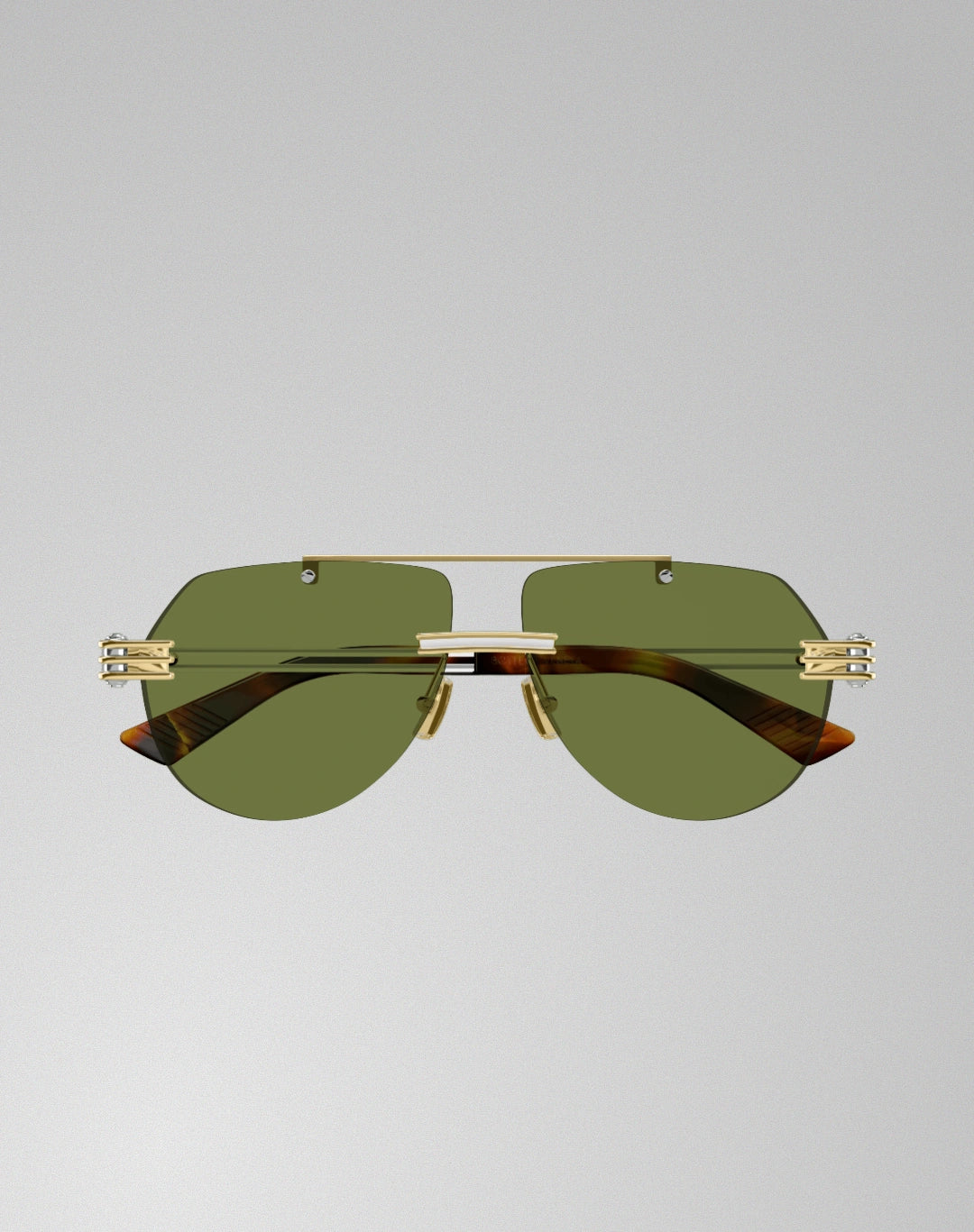 Bottega Veneta BV1342S-003 – Lunettes de soleil aviateur or (XL)